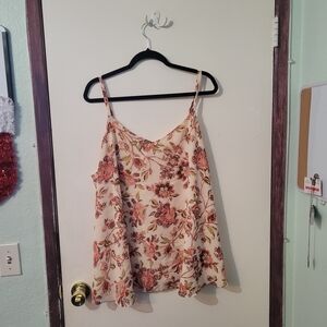 3x Torrid Cream Floral Camisole Top